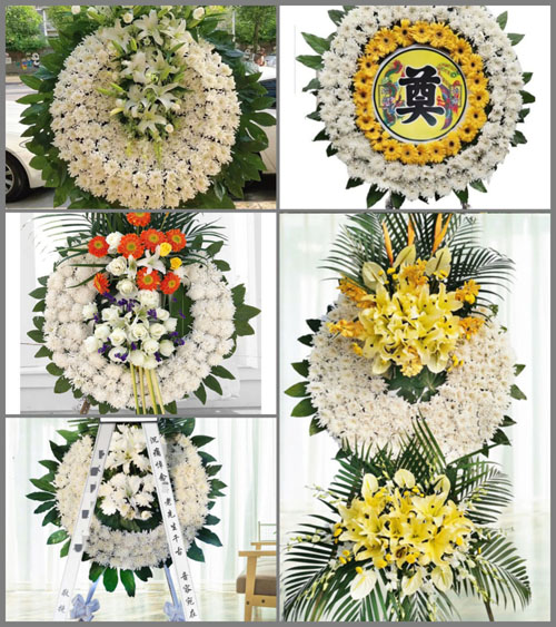 湖北孝感市应城市城北街道红堂村花圈速递